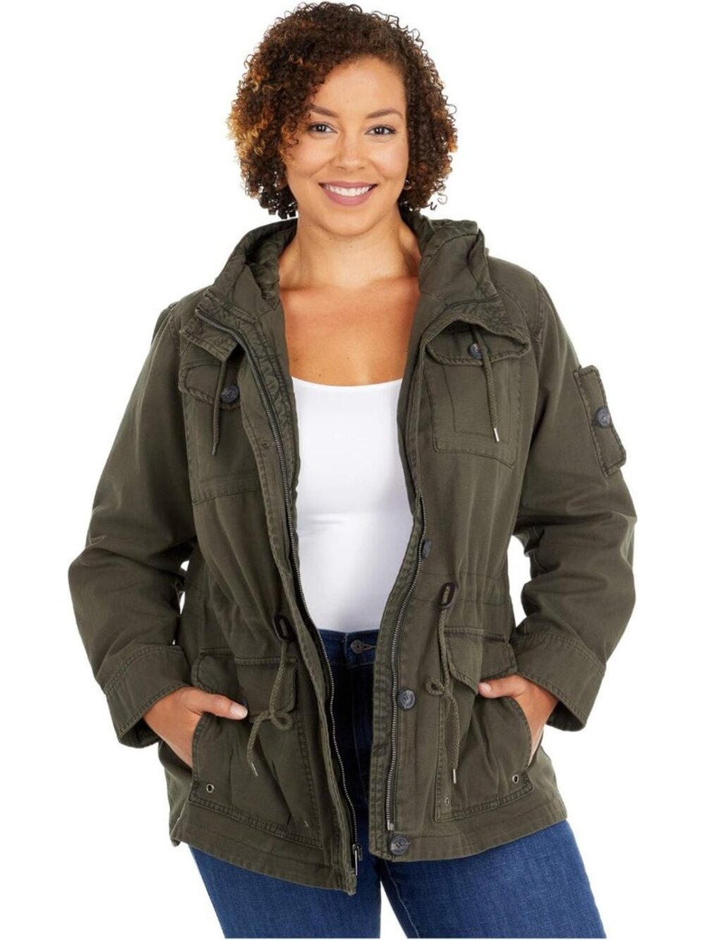 Lightweight Cotton Military Jacket Coat for Women - Versatile Casual Outerwear